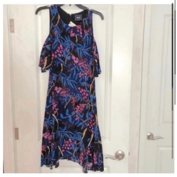 ANTHROPOLOGIE Blue Floral Dress - Picture 3 of 7